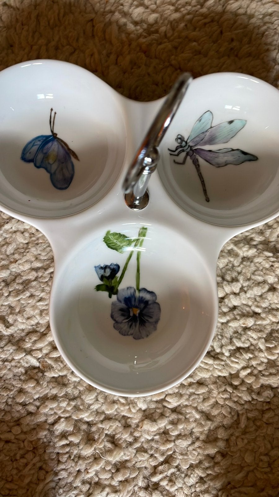 3 dlg handbesc. Schaaltje blauw nieuw, Nieuw, Ophalen of Verzenden, Schaal of Schalen, Overige stijlen