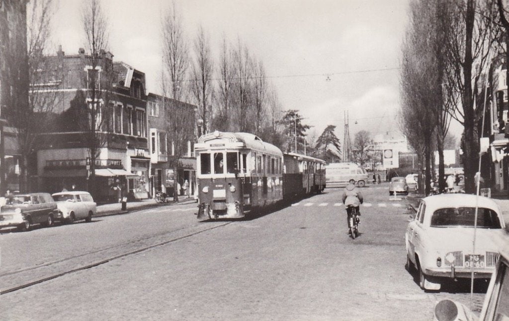754P Rotterdam Boergoensestraat, tram, lokaal spoor R.T.M., Ophalen of Verzenden, 1960 tot 1980, Ongelopen, Zuid-Holland