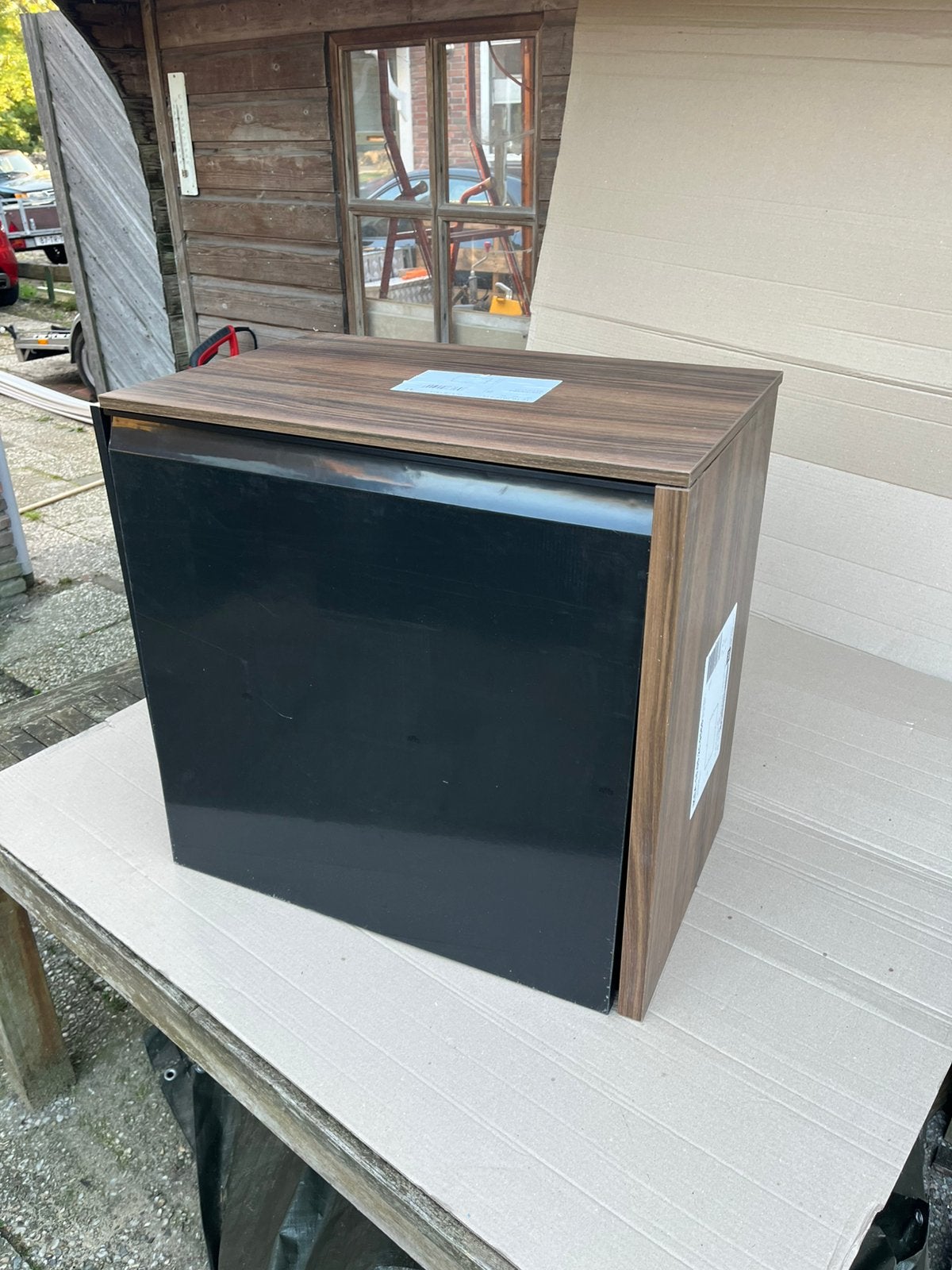 IKEA bovenkast - 60x60x40 (37) - zwart met walnoot, Huis en Inrichting, Ophalen, 50 tot 100 cm, Zo goed als nieuw, Minder dan 100 cm