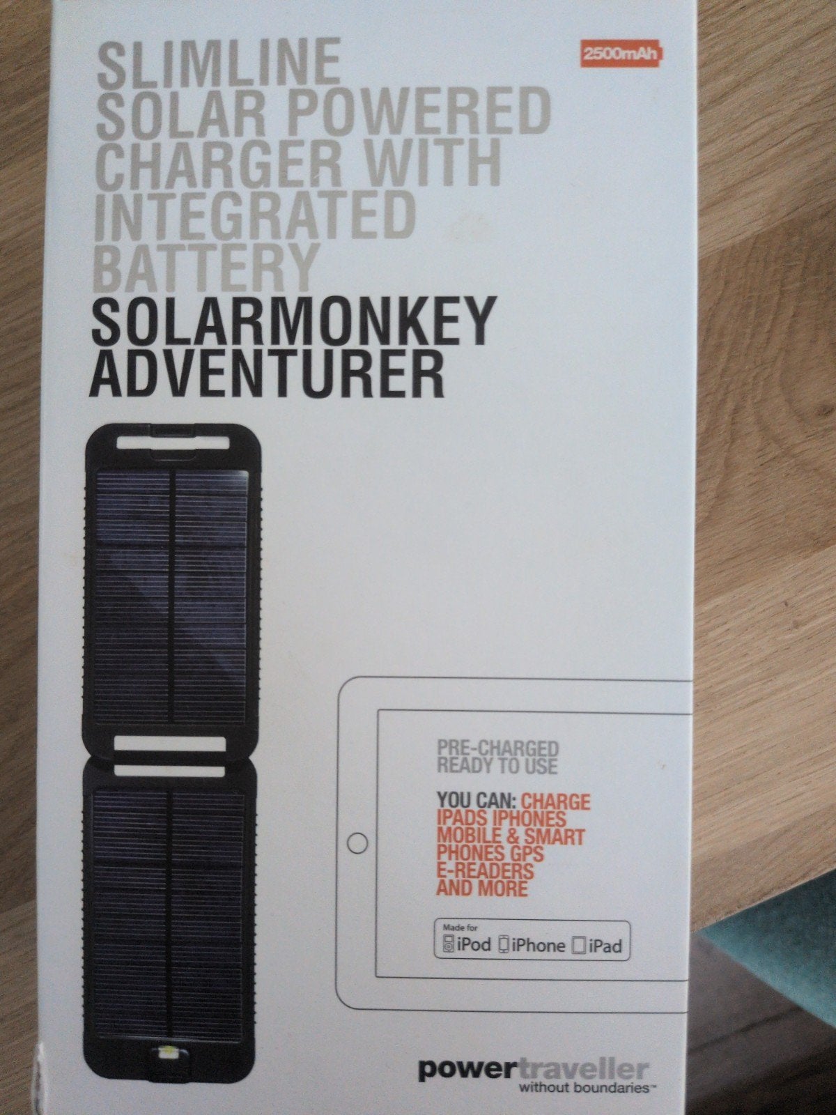 Solarmonkey Adventurer Solar Oplader Powerbank 2500mAh, Telecommunicatie, Mobiele telefoons | Telefoon-opladers, USB-A, Zo goed als nieuw