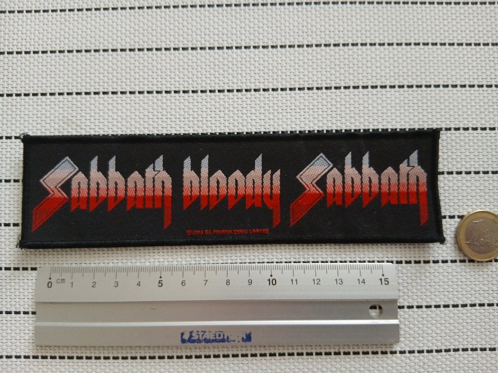 BLACK SABBATH ZEER MOOIE 2013 STRIP PATCH 48 5x20 CM OZZY, Ophalen of Verzenden, Nieuw, Kleding