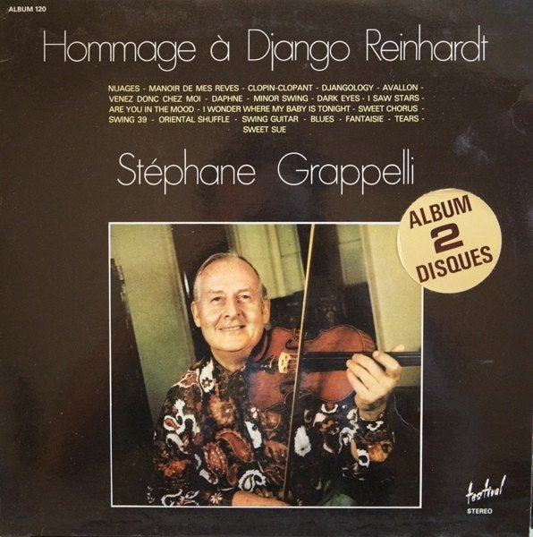 LP - Stéphane Grappelli ‎– Hommage À Django Reinhardt, Cd's en Dvd's, Vinyl | Jazz en Blues, LP, Gebruikt, Ophalen of Verzenden