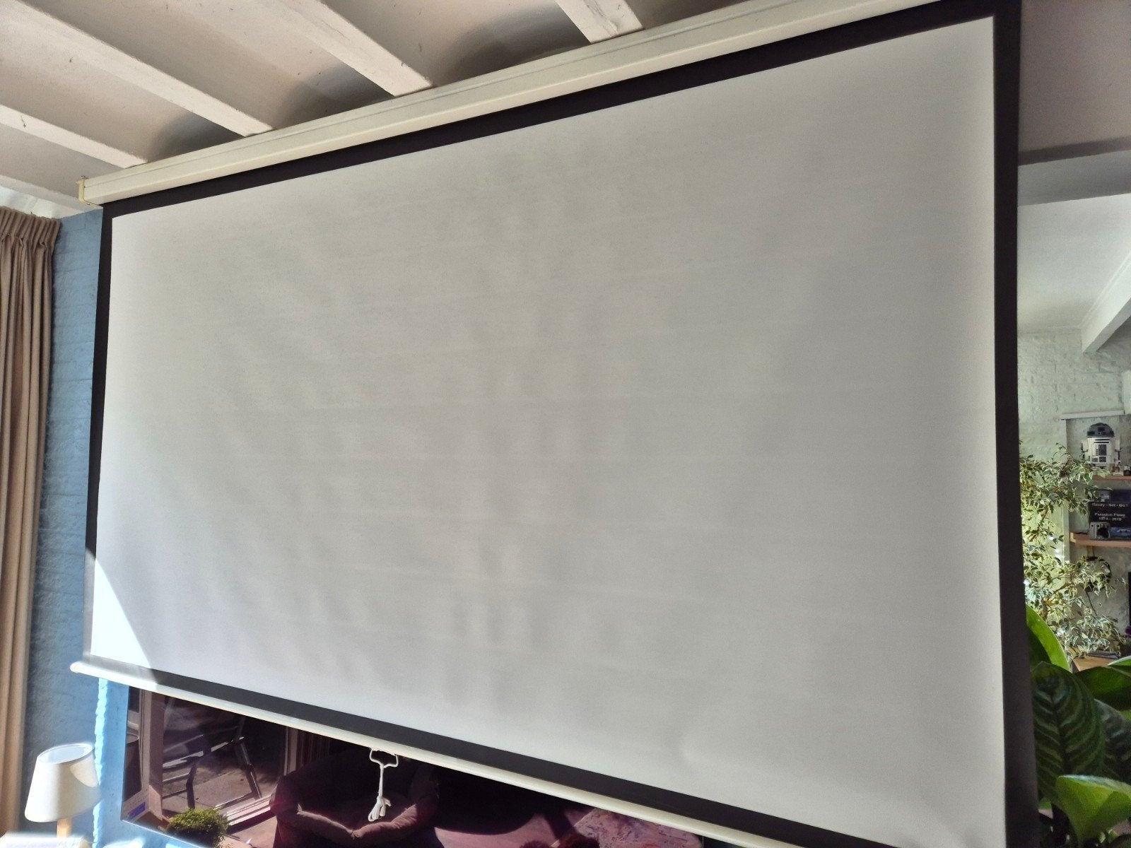 Projectiescherm - 120 inch Top vision, Ophalen, Handmatig, Gebruikt