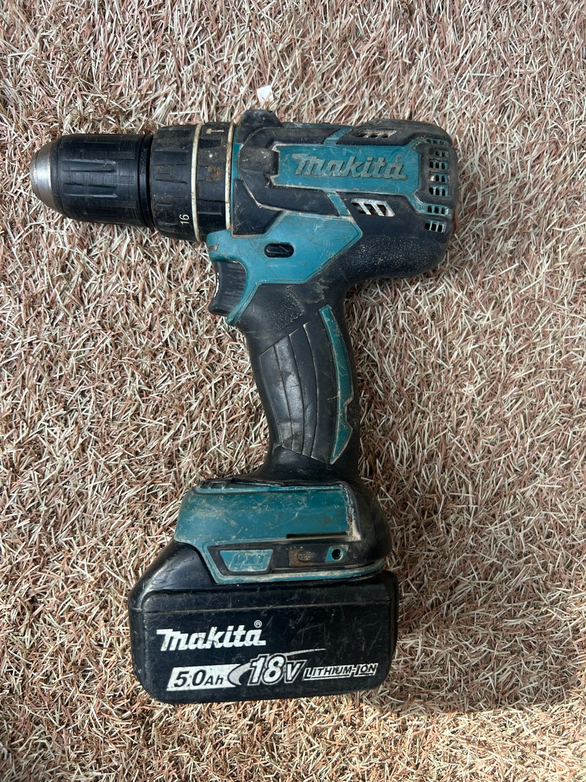 Makita DHP480 18V Accuboormachine met klopfunctie, Ophalen of Verzenden, Boor- en Schroefmachine, Klopboormechanisme, Gebruikt