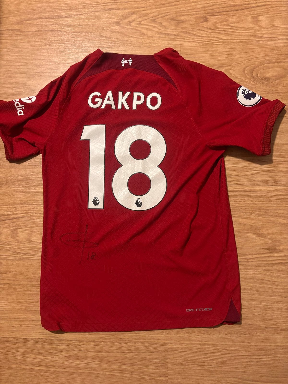Liverpool Thuisshirt Gakpo #18 - Maat M, Sport en Fitness, Maat M, Ophalen of Verzenden, Zo goed als nieuw, Shirt