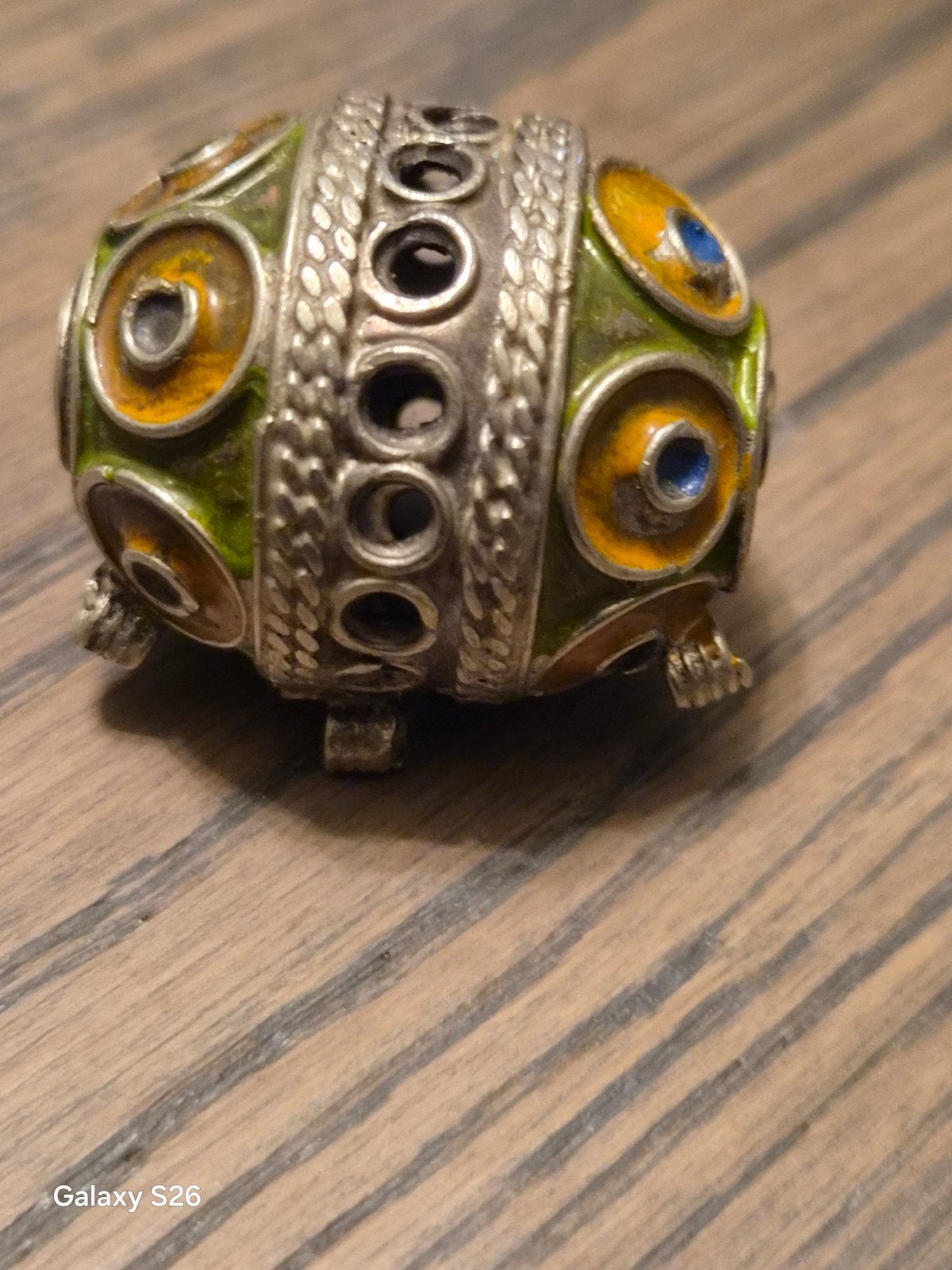 Antieke Marokkaanse Berber Kraal / Tagmout Amulet – Zilver, Ophalen of Verzenden, Zilver