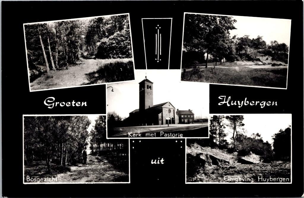 Groeten uit Huijbergen - 2 ansichtkaarten, Verzamelen, Verzenden, 1960 tot 1980, Gelopen, Noord-Brabant