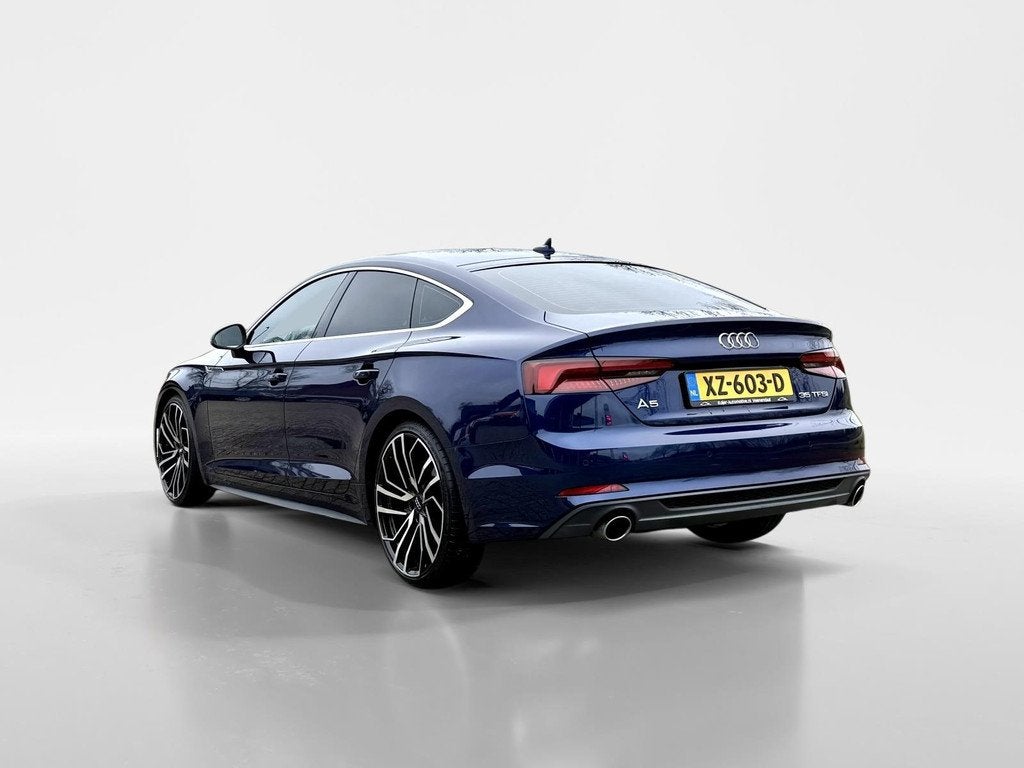 Audi A5 Sportback 35 TFSI Sport S-line edition Automaat, Auto's, Audi, Gebruikt, 4 cilinders, Blauw, Leder en Stof