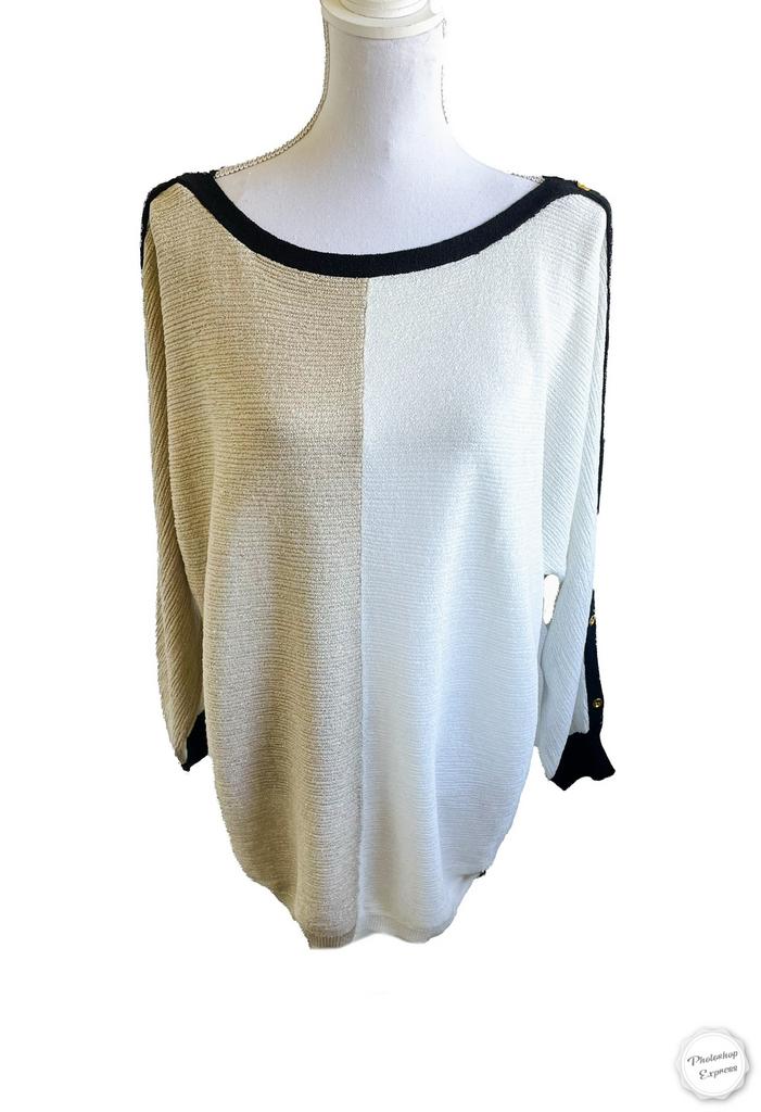 Mooie trui van Poools 46, Mailto:info@sartofashion.nl, Beige, Maat 46/48 (XL) of groter, Sarto Fashion BV