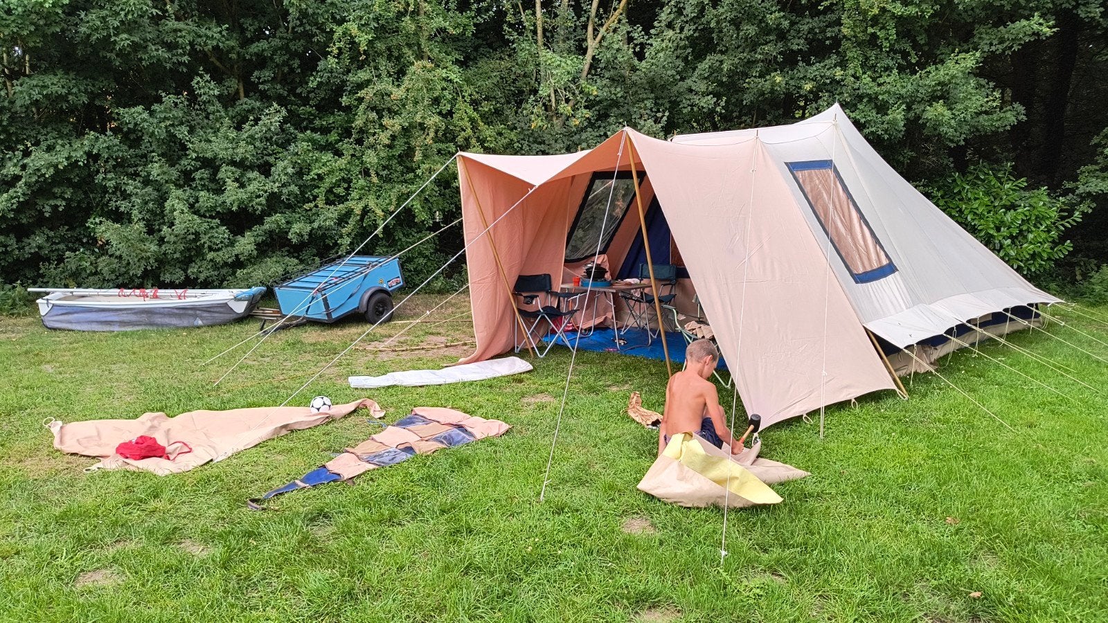 Vrijbuiter de Waard Stormvogel 4 persoons tent, Ophalen, Gebruikt, Tot en met 4