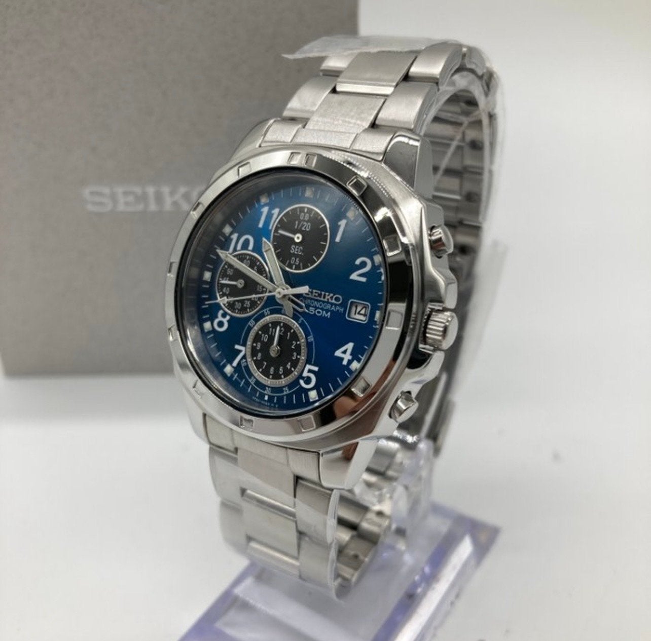 Seiko Chronograaf Herenhorloge SND193P - Nieuw in doos, Ophalen of Verzenden, Nieuw