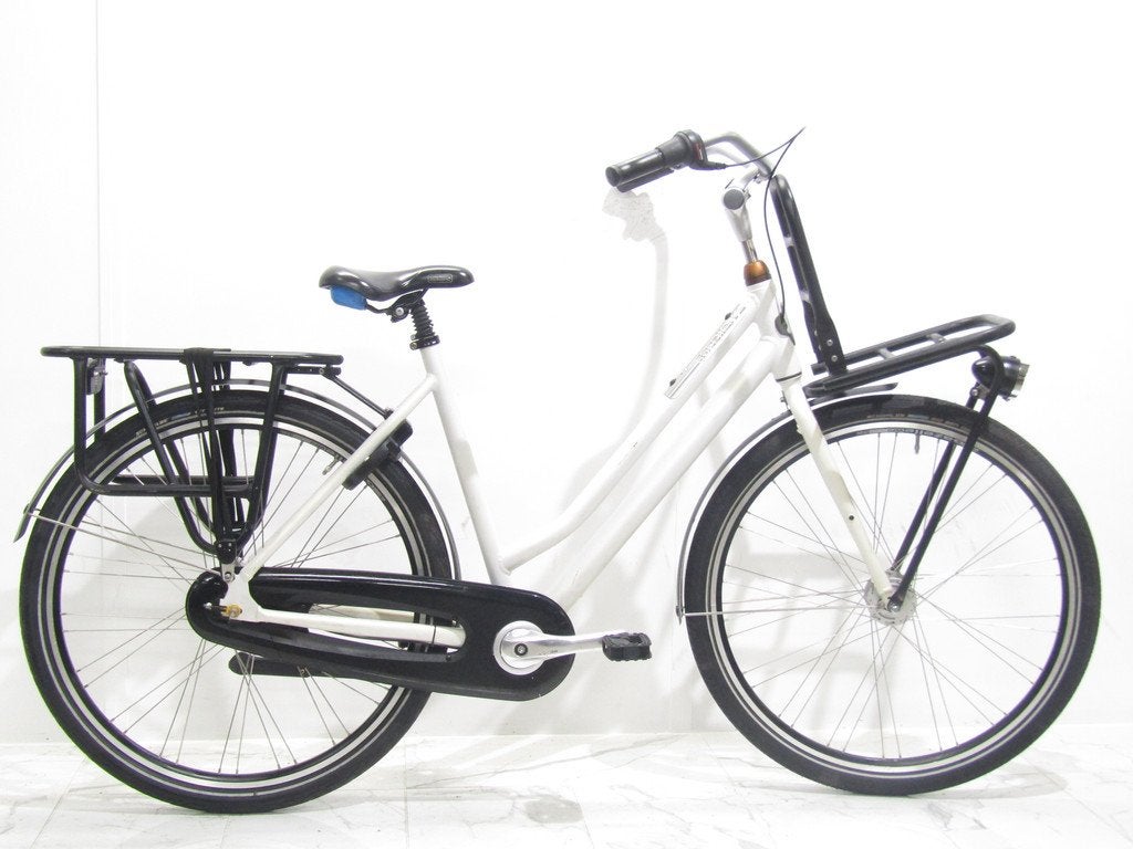 Gazelle Puur nl wit dames 54cm 28inch, Fietsen en Brommers, Fietsen | Dames | Damesfietsen, 53 tot 56 cm, Gebruikt, Gazelle, Versnellingen