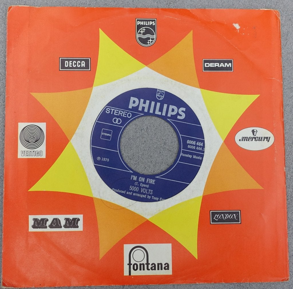 5000 Volts - I'm On Fire / Still On Fire (Philips 1975) (2), Cd's en Dvd's, Vinyl Singles, Gebruikt, 7 inch, Ophalen of Verzenden