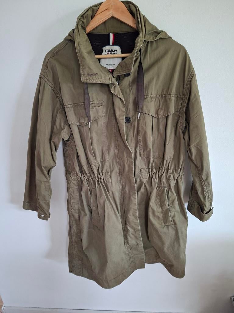 Parka, Tommy Hilfiger, Kleding | Dames, Ophalen of Verzenden, Zo goed als nieuw, Maat 38/40 (M), Groen