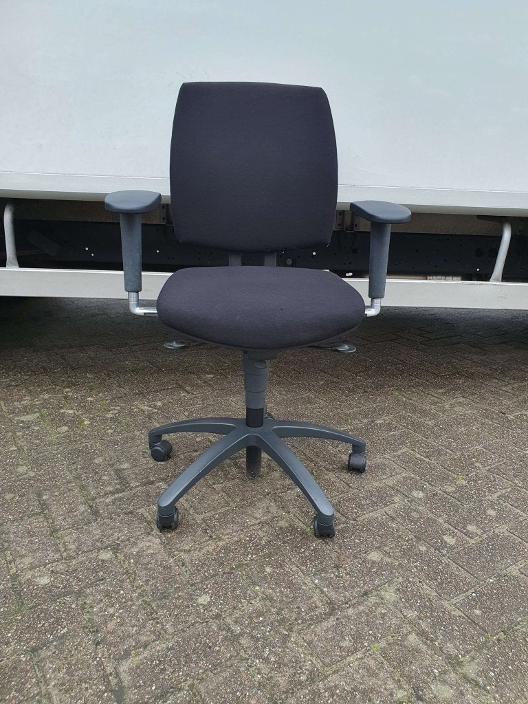 Drabert Entrada ergonomische bureaustoel (nieuwe stof zwart), Postbus, Zwart, Ophalen of Verzenden, Zo goed als nieuw