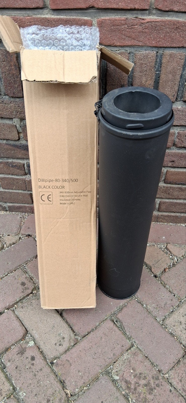 Pelletkachel buis - Dubbelwandig geïsoleerd (80/130mm), Ophalen of Verzenden, Nieuw, Vrijstaande haard, Overige soorten