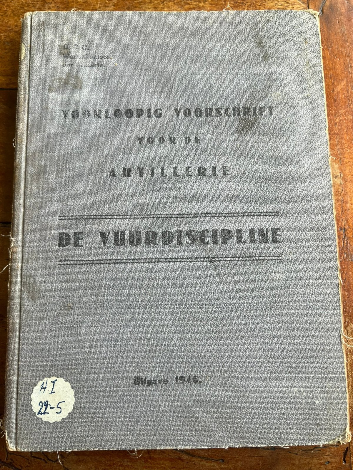 KNIL Nederlands voorschrift artillerie '46 Batavia 25 ponder, Verzamelen, Militaria | Tweede Wereldoorlog, Verzenden, Nederland