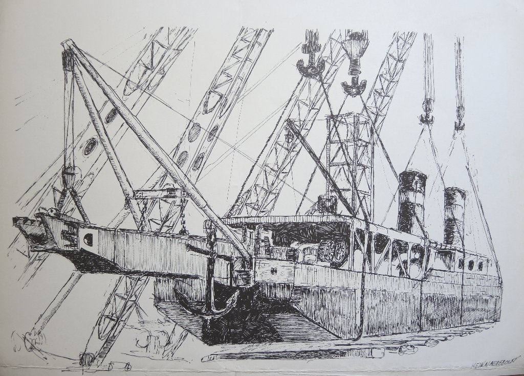 Cutterzuiger / Snijkopzuiger - Van den Akker, Ophalen of Verzenden, Gebruikt, Kaart, Foto of Prent