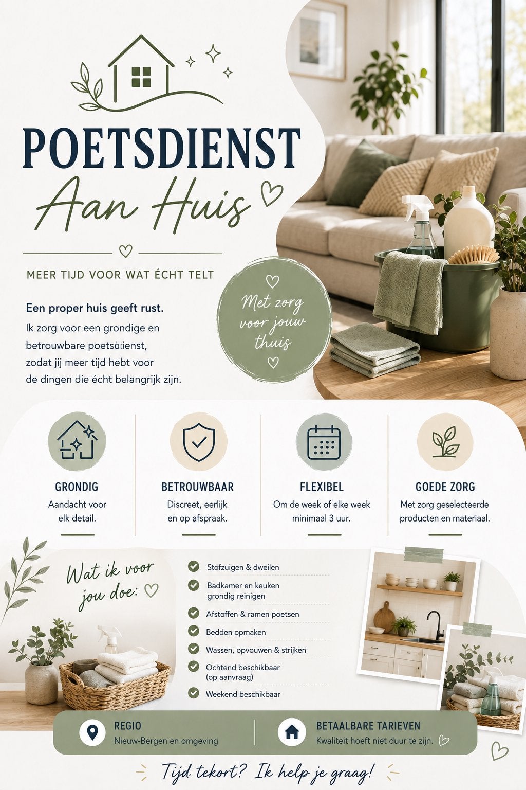 Poetsdienst aan huis, Ophalen