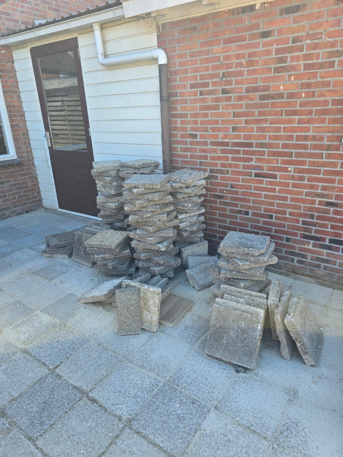 Gratis tegels, Tuin en Terras, Ophalen of Verzenden, Gebruikt, Beton, Terrastegels