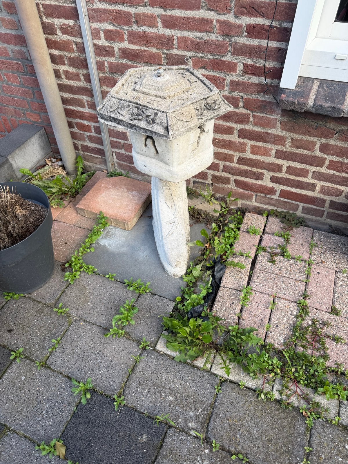 Oude Japanse betonnen  lantaarns voor tuin of decoratie, Tuin en Terras, Ophalen, Gebruikt, Steen, Overige typen
