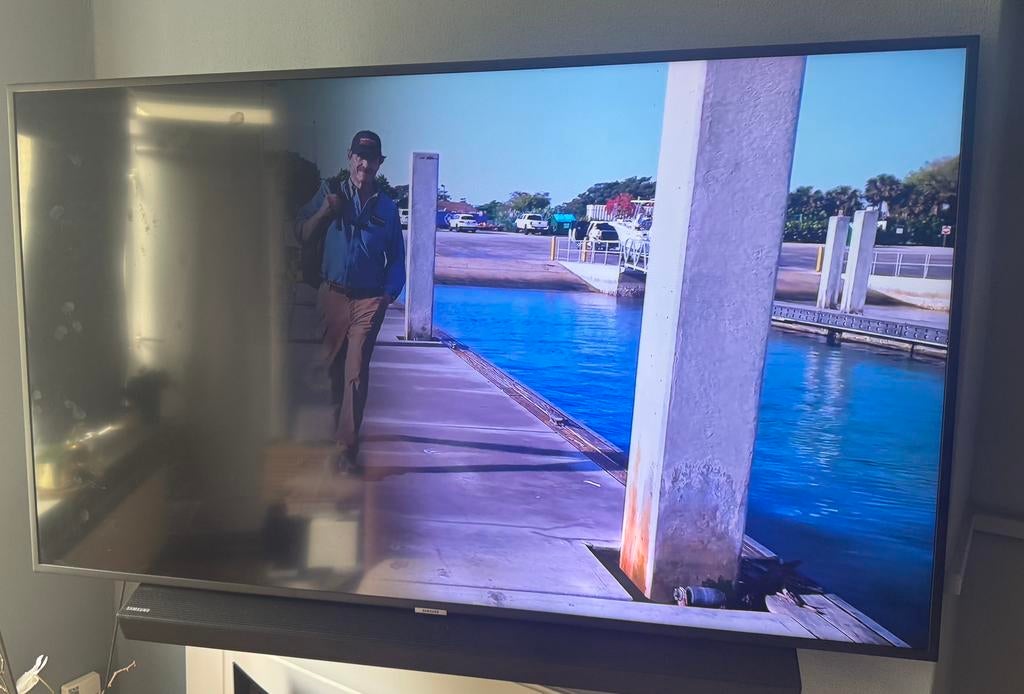 Samsung 55 inch met schermdefect, Ophalen, 50 Hz, Samsung, 100 cm of meer