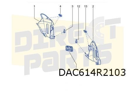 Dacia Spring (6/21-) (BBG) modderkuip Links achter Origineel