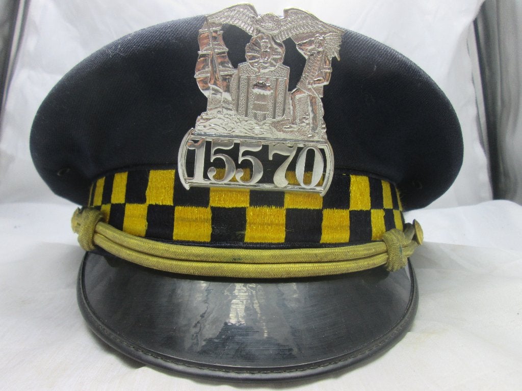 Amerikaanse politie pet Chicago City Police origineel TOP., Ophalen of Verzenden, Landmacht, Nederland, Embleem of Badge