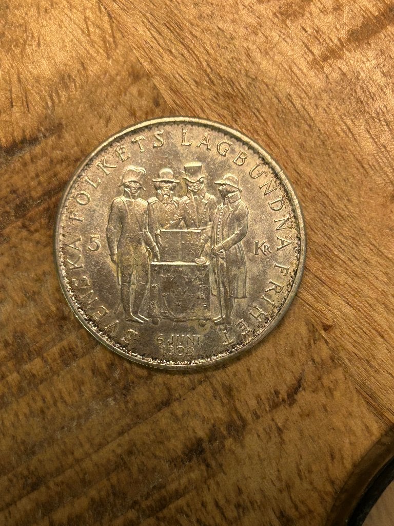 5 Kronor 1959 Zweden zilver?, Ophalen of Verzenden, Overige landen, Losse munt, Zilver