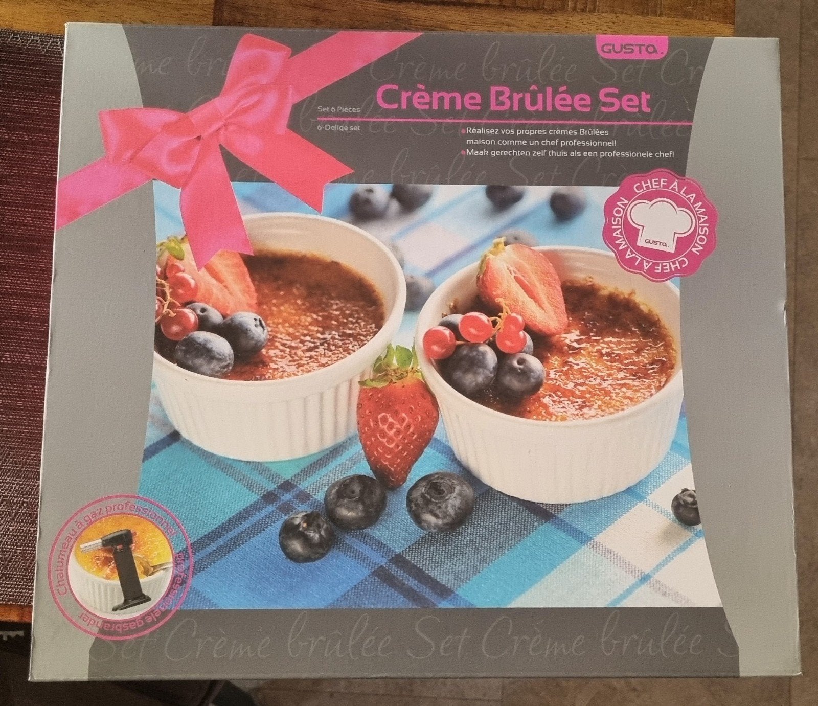gusta crème brûlée set, Ophalen of Verzenden, Nieuw, Gusta