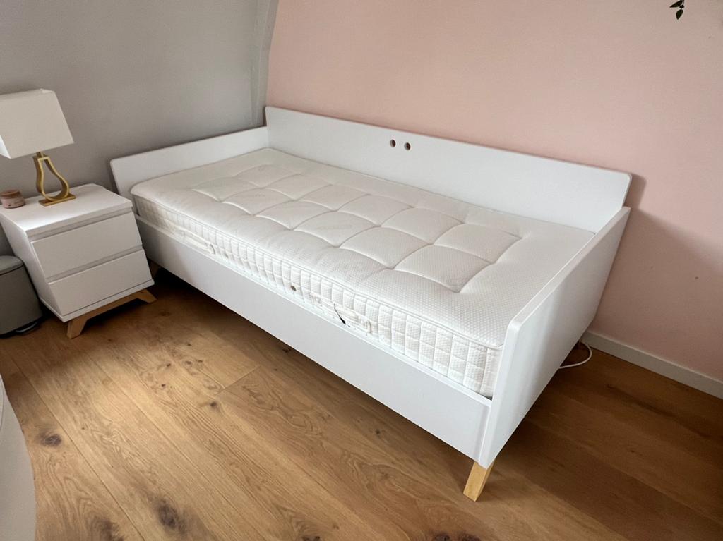 Bopita Lynn bed - Eenpersoonsbed 90x200 - Nieuwstaat, Ophalen, 90 cm, Eenpersoons, Wit