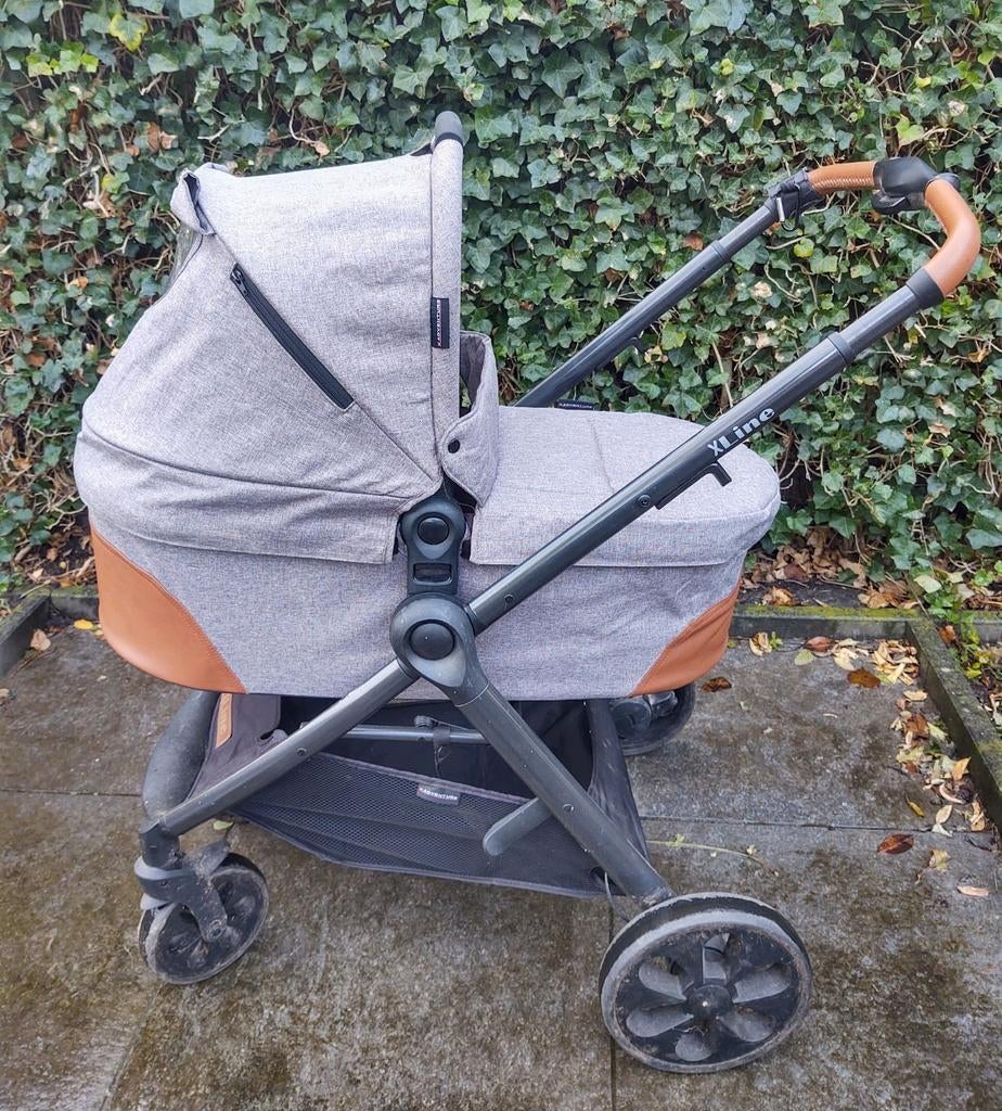 x-line adventure kinderwagen incl wieg zitstoel autostoel, Ophalen, Gebruikt, Overige merken, Voetenzak