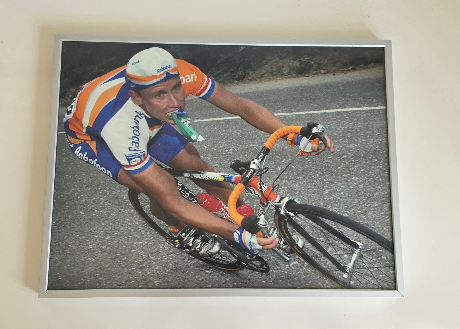 Michael Boogerd Rabobank actiefoto van Cor Vos hoogglans !, Ophalen of Verzenden