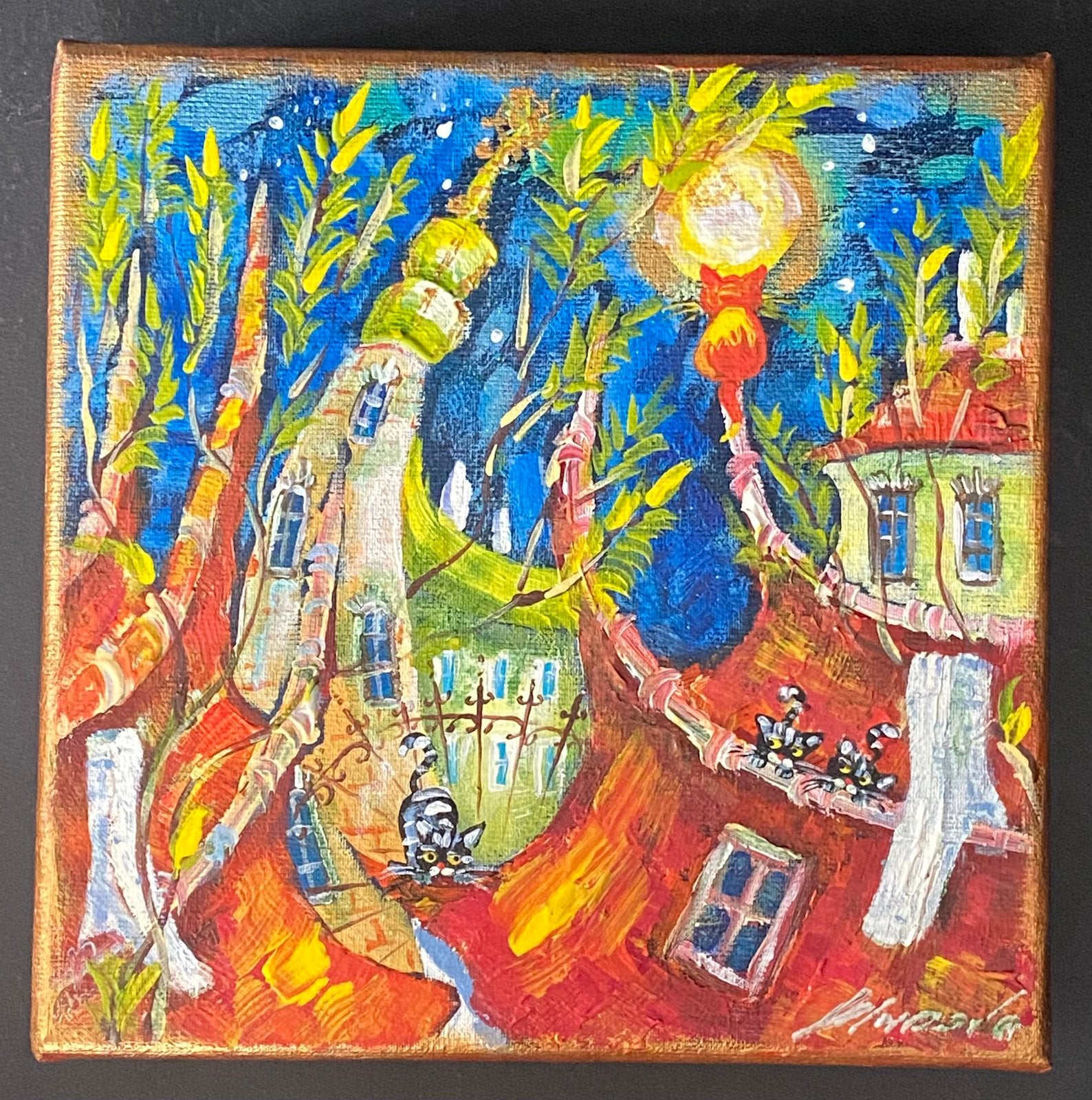 Tatyana Murova, Oekraïne., Antiek en Kunst, Handgeschilderd, Ophalen of Verzenden, Dieren, Gemengde techniek