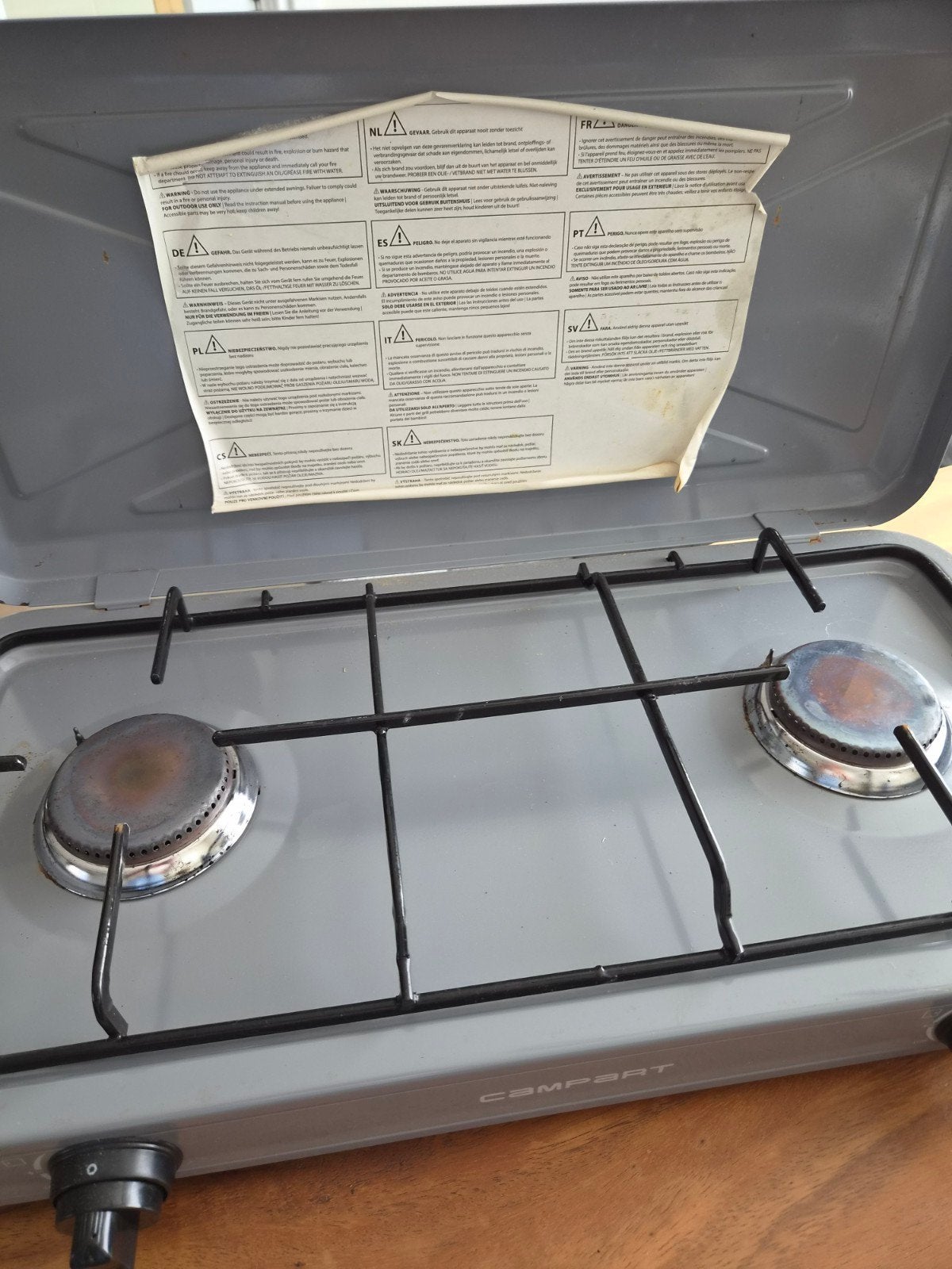 Camping gasstel, Ophalen, Gebruikt