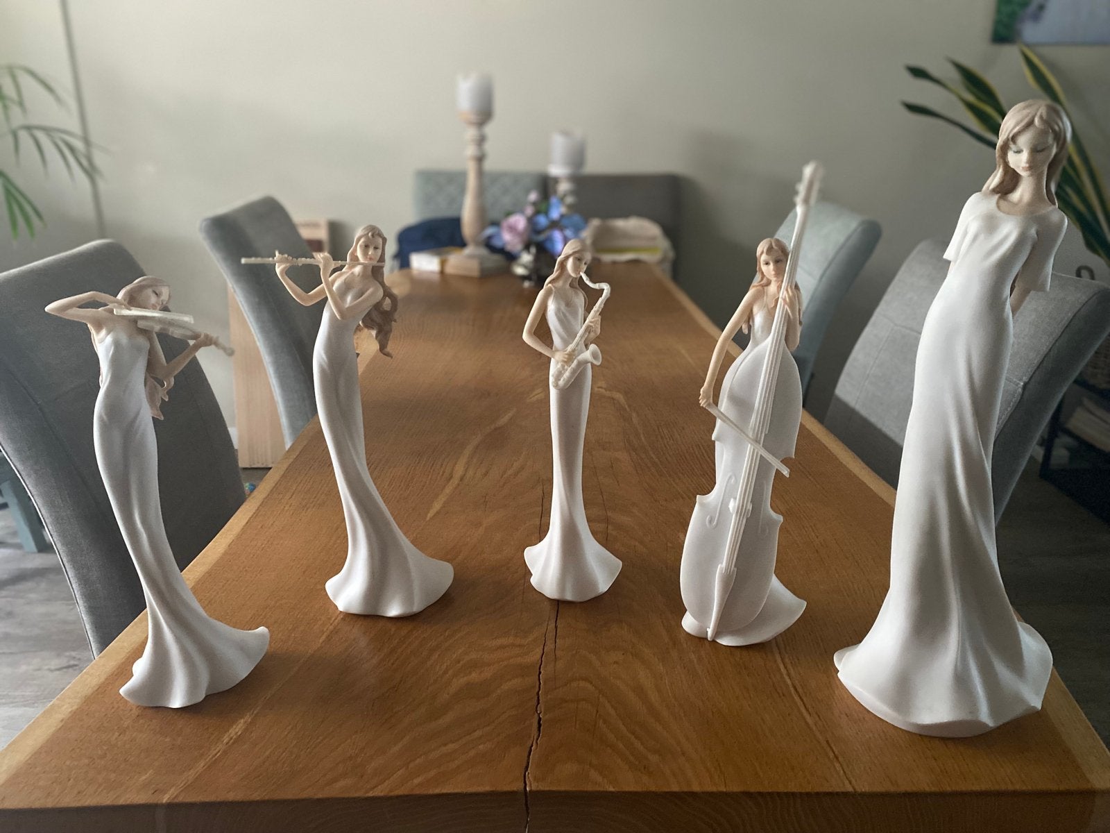 Set van 5 elegante beelden van muzikanten merk Veronese, Ophalen, Zo goed als nieuw, Mens