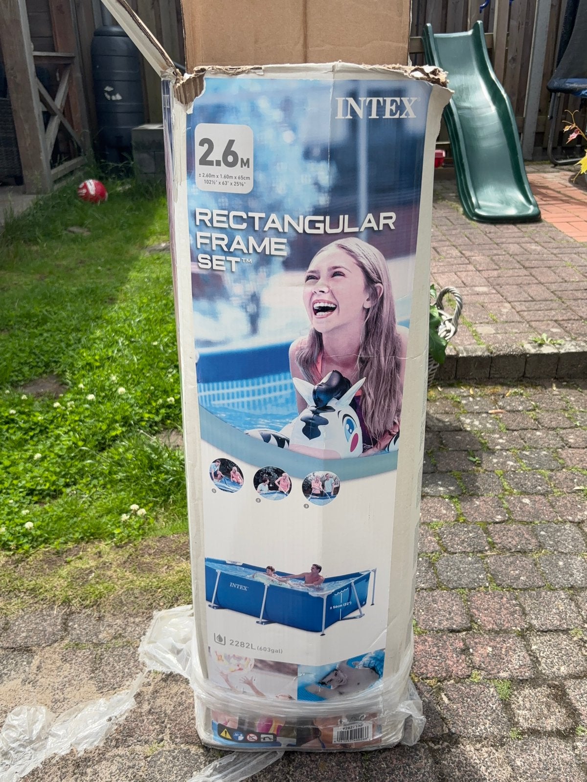 Zwembad intex met accessoires, Ophalen, Minder dan 80 cm, Opzetzwembad, Rechthoekig