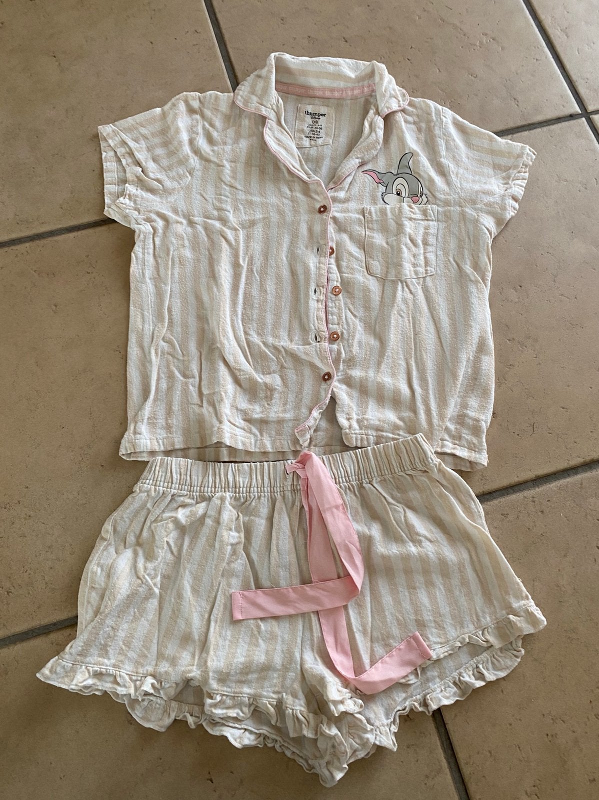 Schattige Disney Stampertje pyjama set - gedragen, Ophalen of Verzenden, Gedragen, Maat 34 (XS) of kleiner