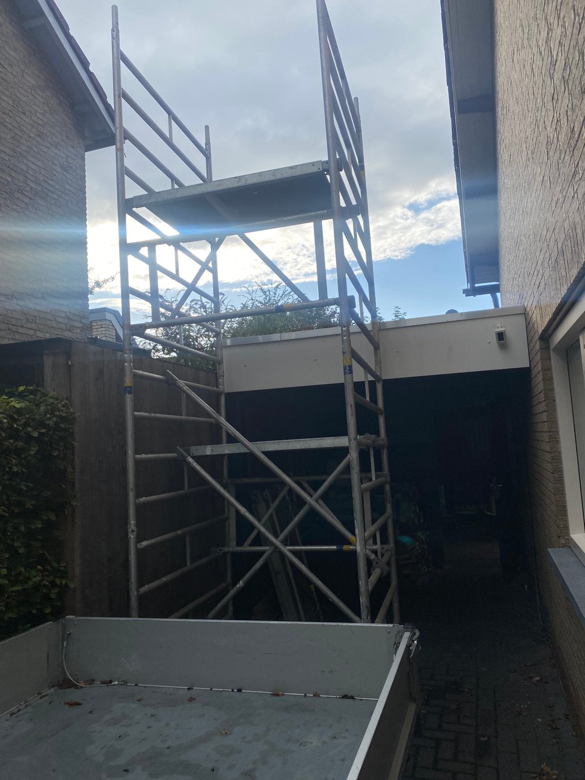 Layher rolsteiger, Doe-het-zelf en Verbouw, Ophalen, Zo goed als nieuw, Rolsteiger of Kamersteiger, 5 meter of hoger