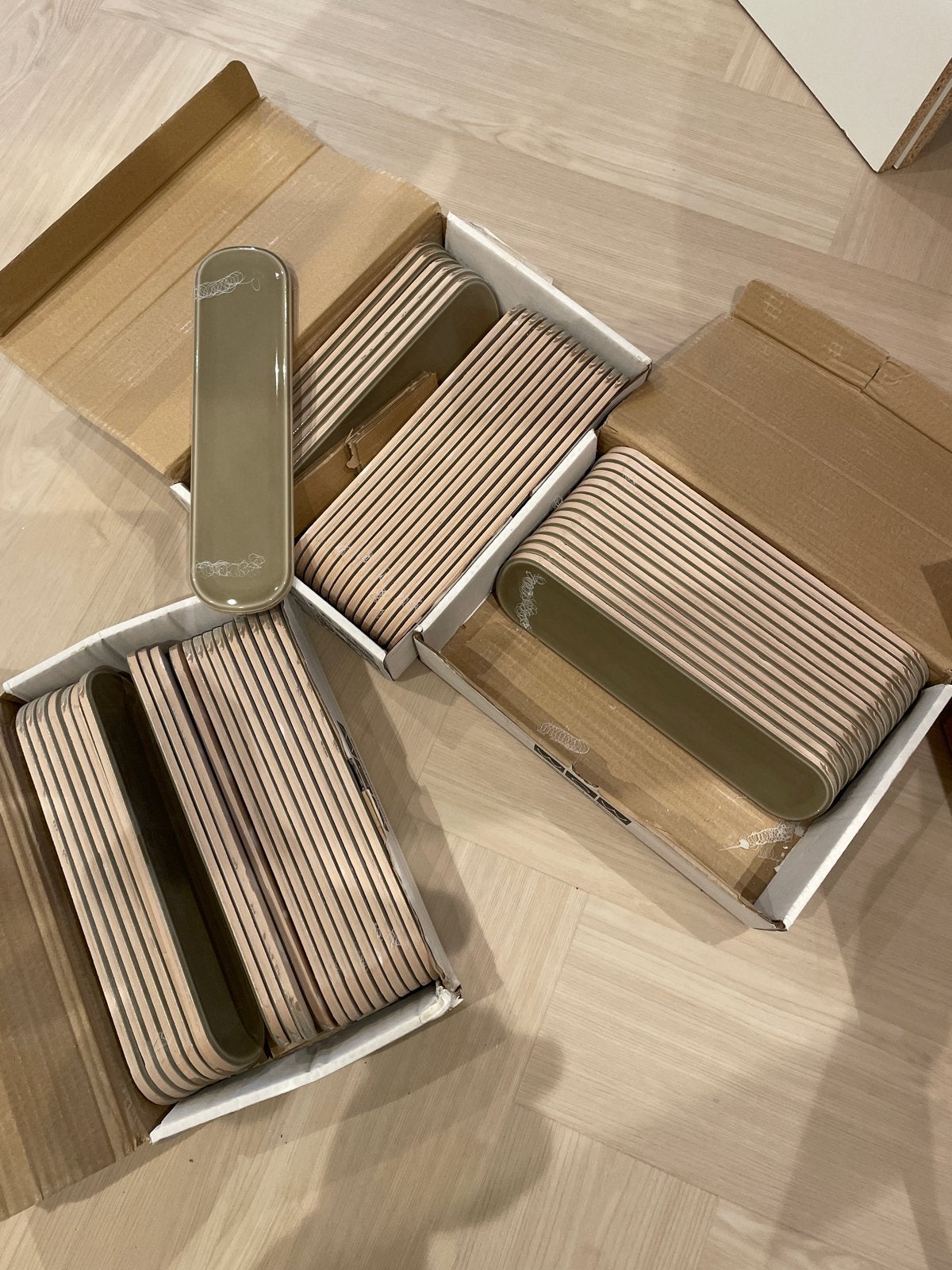 Unieke vt wonen shapes olive wandtegels, Doe-het-zelf en Verbouw, Tegels, Ophalen, Nieuw, 20 tot 40 cm, Wandtegels