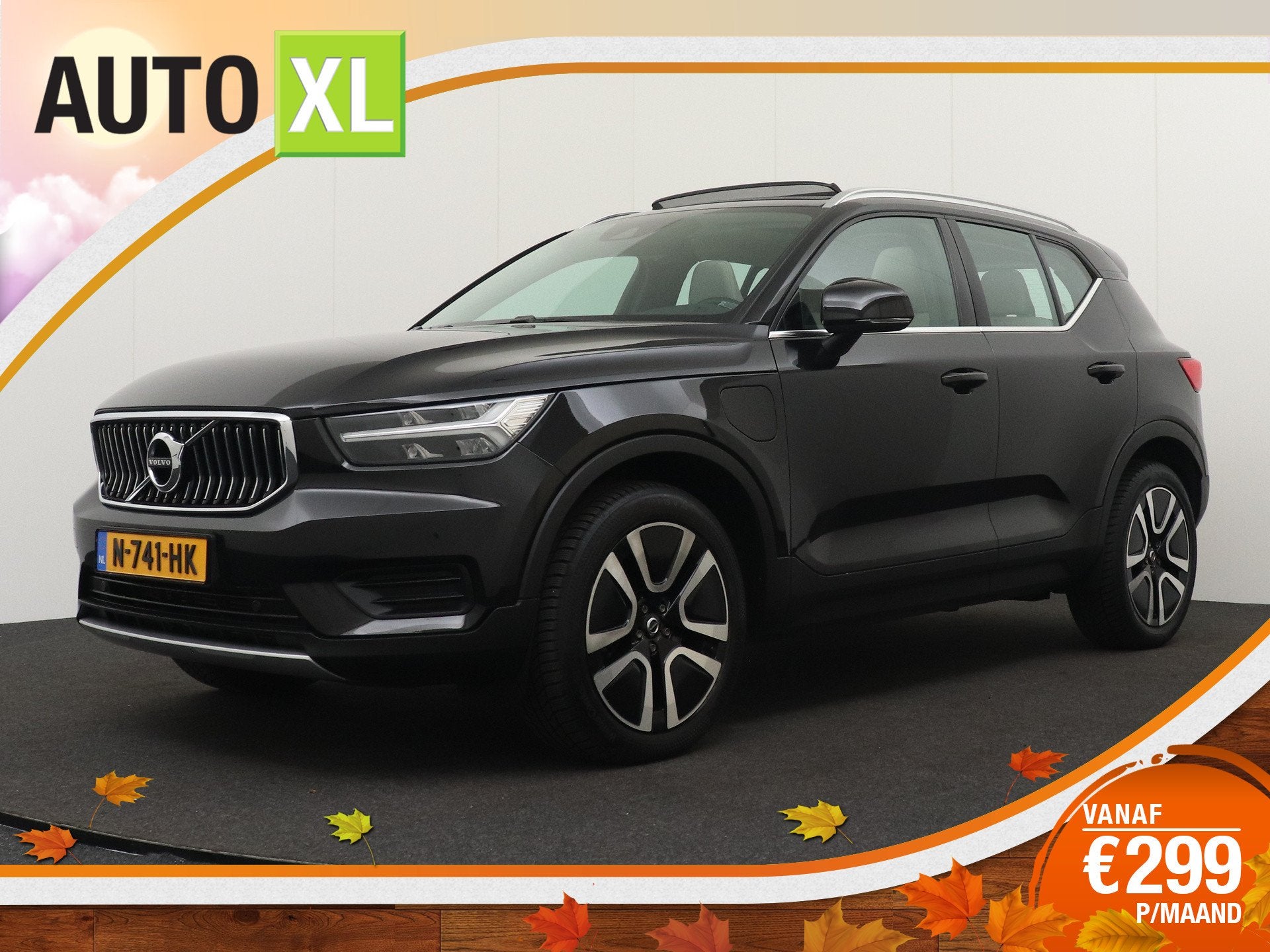 Volvo XC40 T4 212 PK Recharge Inscription Pano-dak Adapt. Cr, Dealer onderhouden, Zwart, Bedrijf, Hybride Elektrisch/Benzine