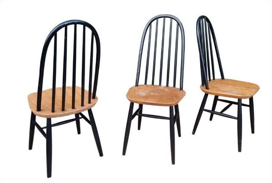 Vintage spijlenstoel - Scandinavisch designklassieker, Ophalen, Gebruikt, Bruin, Eén