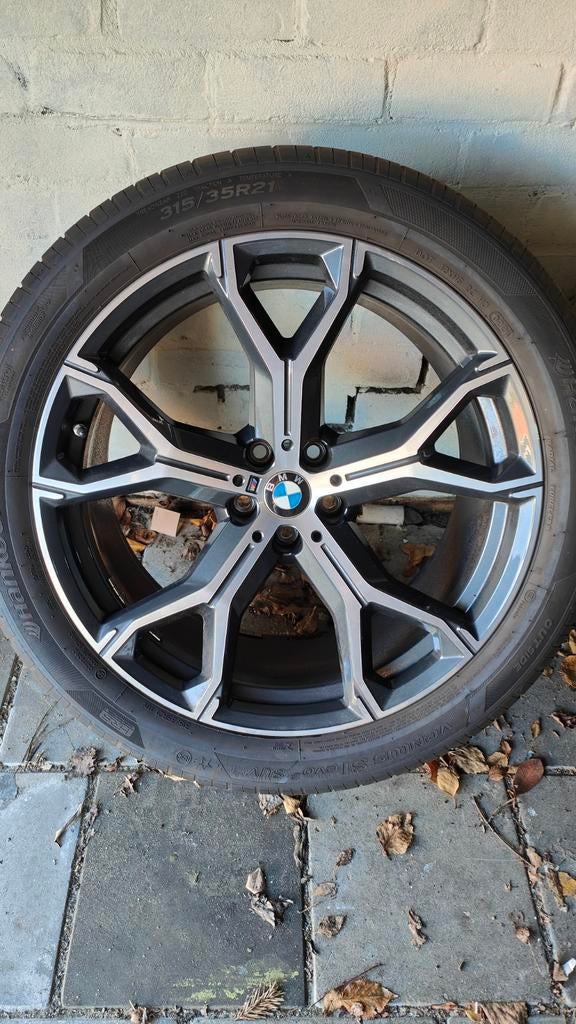 BMW X5 X6 G05 G06 21 inch 741M velgenset 741 breedset, Auto-onderdelen, Banden en Velgen, Ophalen, Gebruikt, Banden en Velgen