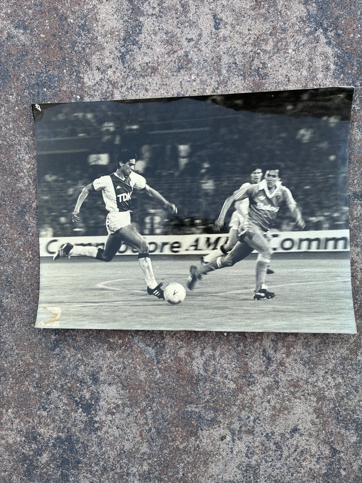 Vintage voetbalfoto Ajax -Zaragoza 1987 Silooy / van Basten, Ophalen of Verzenden, Gebruikt, Plaatje