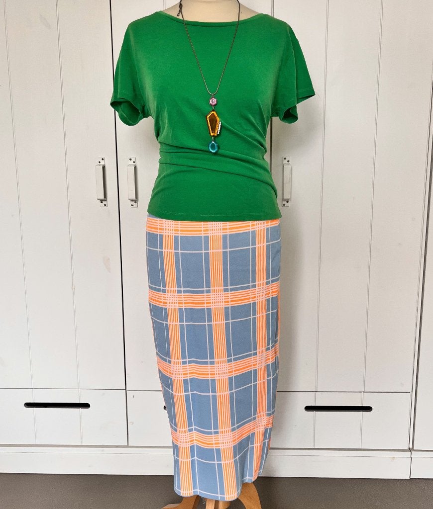 Essentiel Antwerp tartan pencilskirt mt s, Meerkleurig, Ophalen of Verzenden, Zo goed als nieuw, Essentiel Antwerp