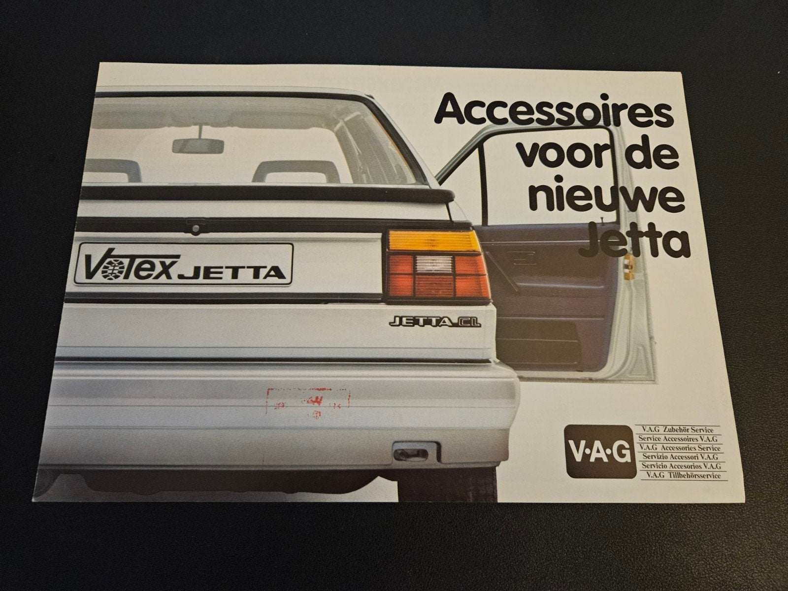 Brochure Volkswagen Jetta Votex accessoires 1084, Ophalen of Verzenden, Zo goed als nieuw, Volkswagen