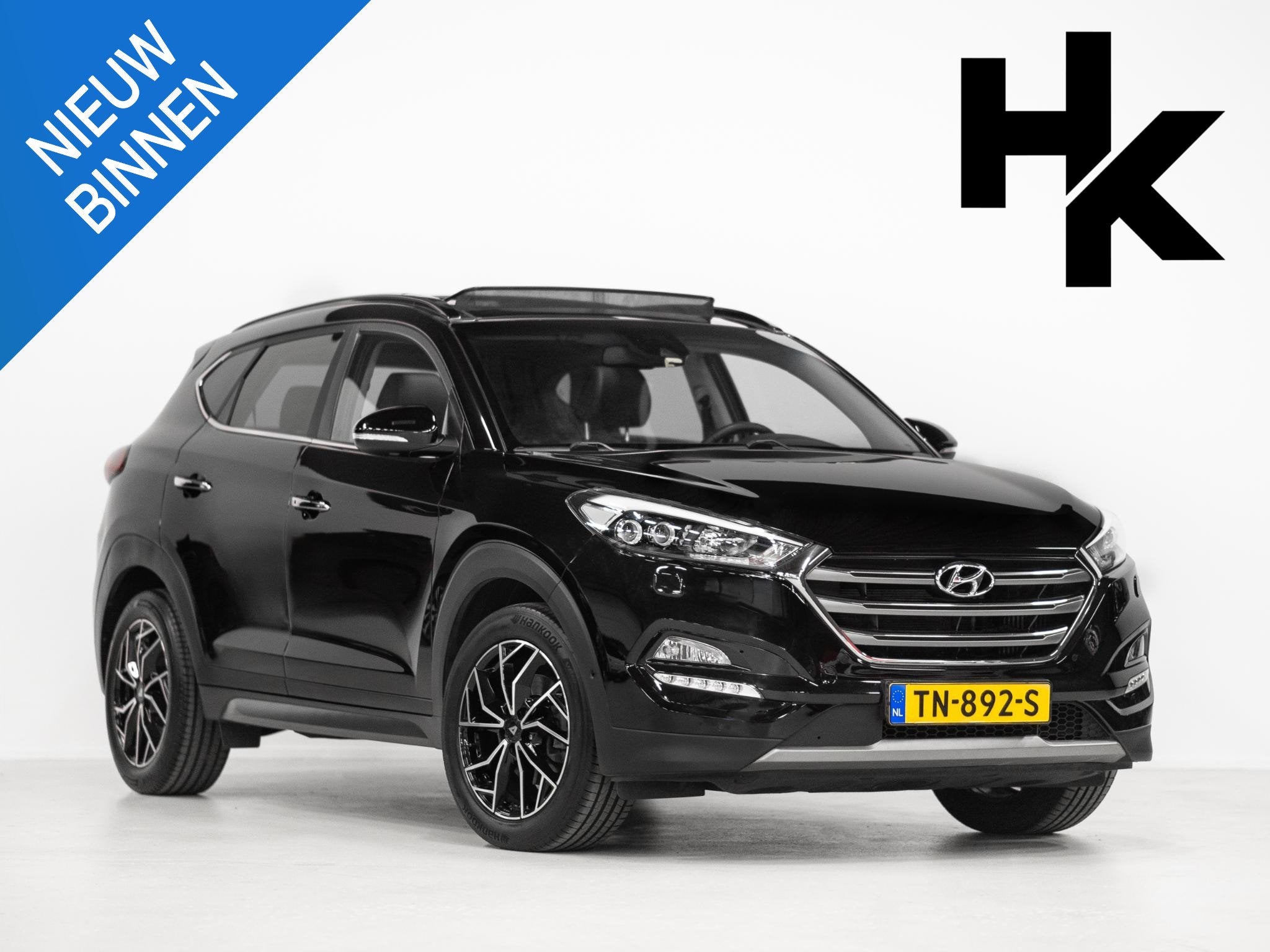 Hyundai Tucson 1.6 T-GDi Premium 4WD Pano Leer Keyless Stoel, Gebruikt, 4 cilinders, Zwart, Vierwielaandrijving