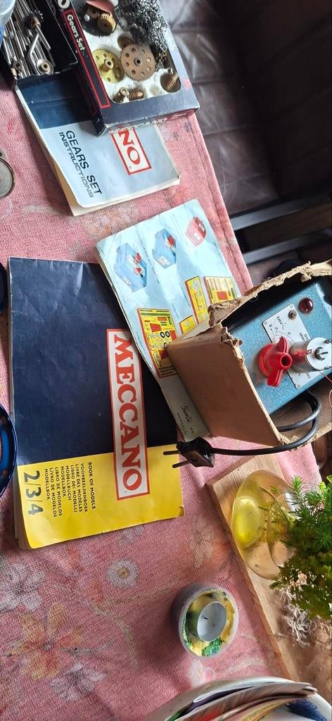 Vintage Meccano set met tandwielen en transformator, Ophalen of Verzenden, Gebruikt, Overige typen