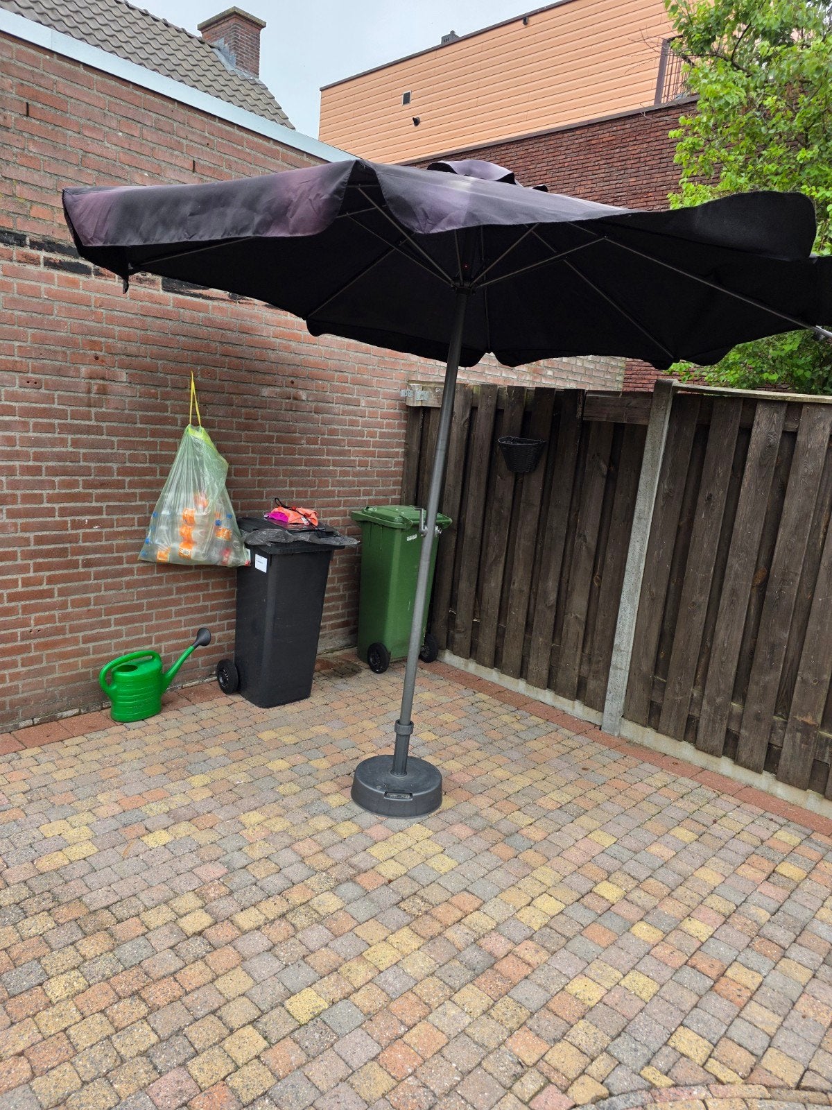 parasol met verzwaarde voet 250x250, Ophalen