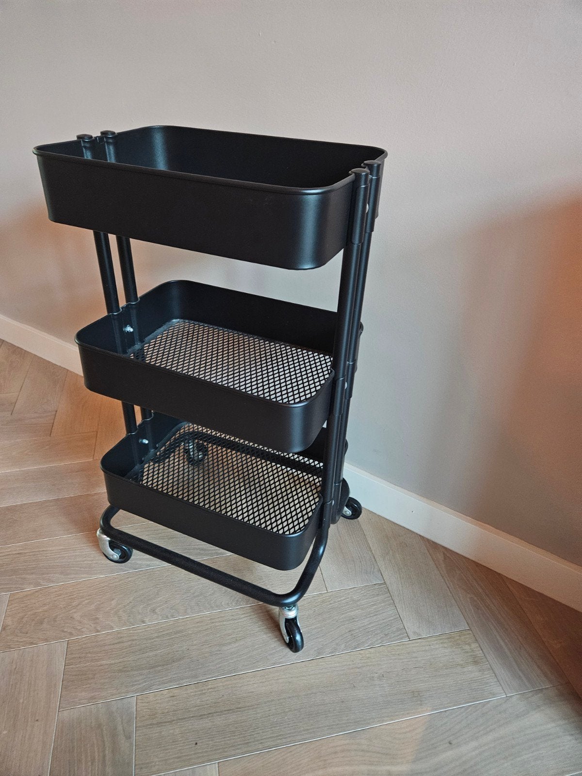 IKEA RÅSKOG Roltafel / Keukentrolley Zwart, Ophalen, Zo goed als nieuw
